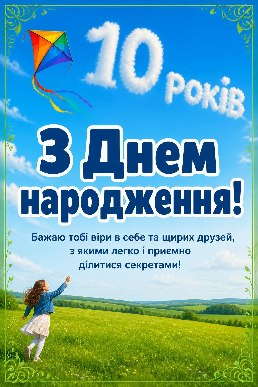 10 років дівчинці привітання 10 років дівчинці привітання