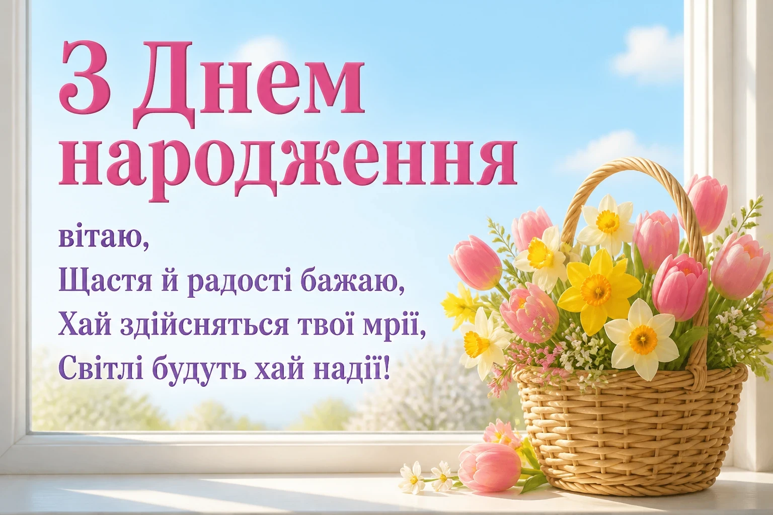привітання з днем народження откритка привітання з днем народження откритка