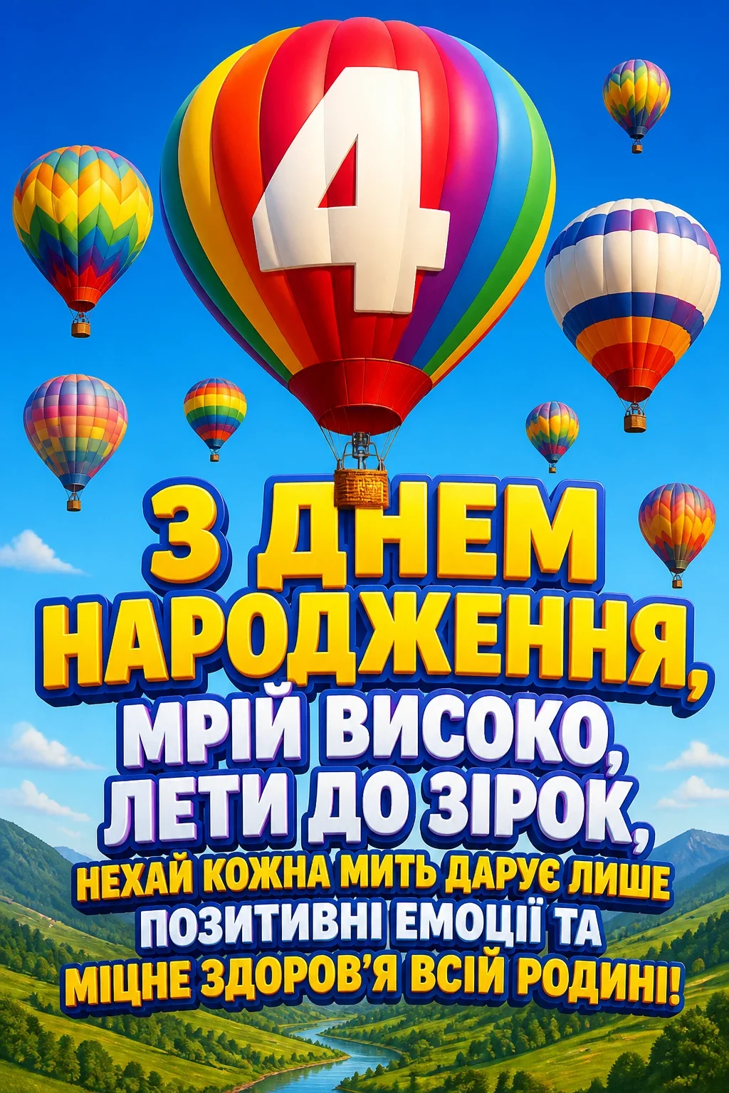 привітання з днем народження 4 роки привітання з днем народження 4 роки