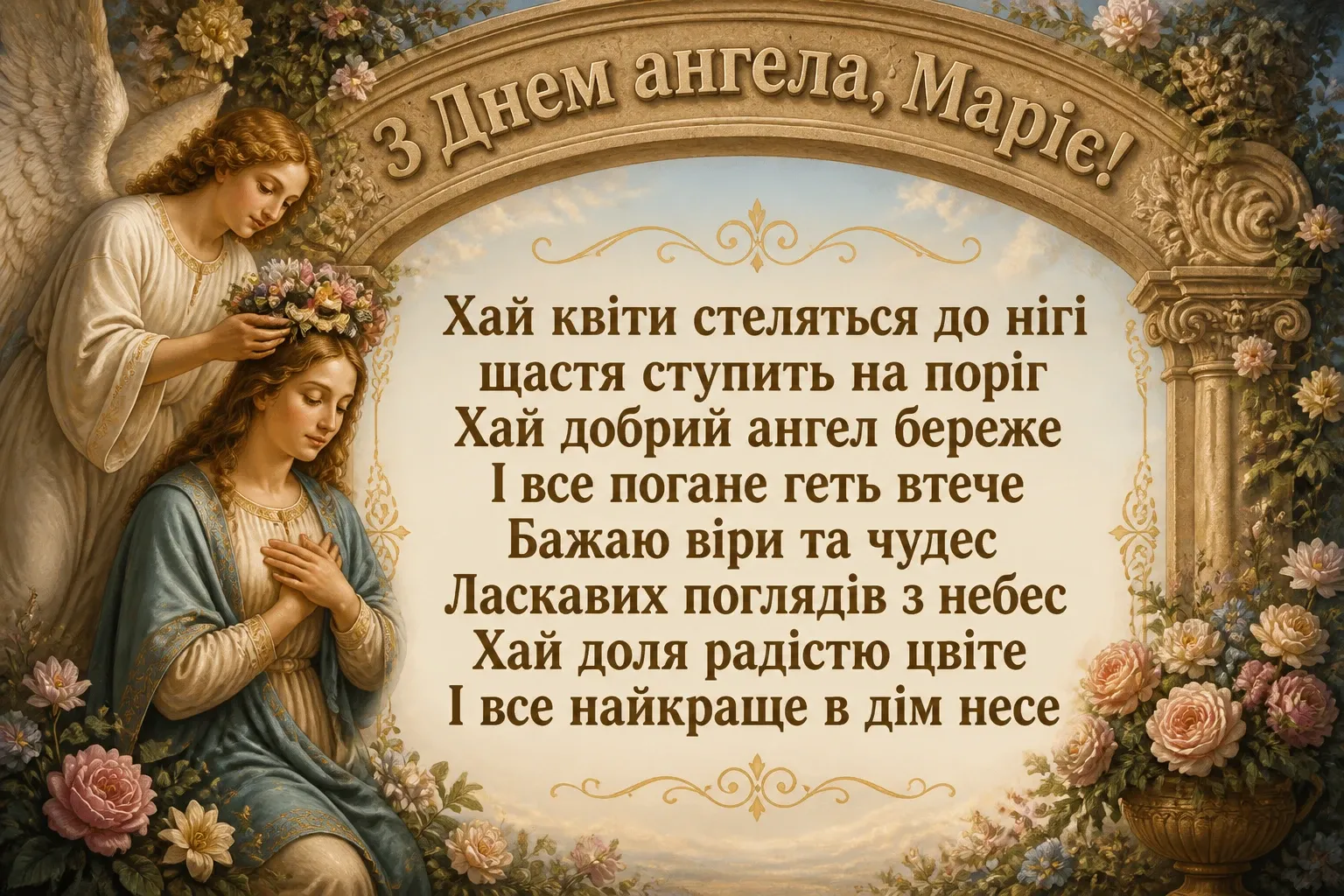 привітання з днем ангела, марія привітання з днем ангела, марія