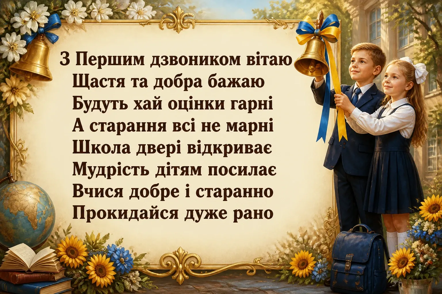 перший раз у перший клас привітання перший раз у перший клас привітання