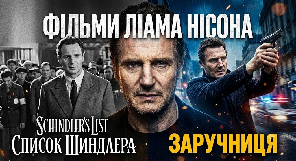 20 фільмів Ліама Нісона, що не залишать байдужим