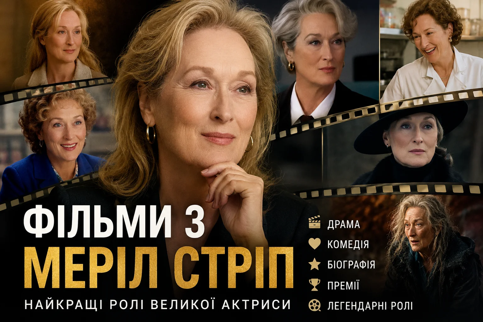 Повна добірка фільмів з Меріл Стріп на будь-який смак